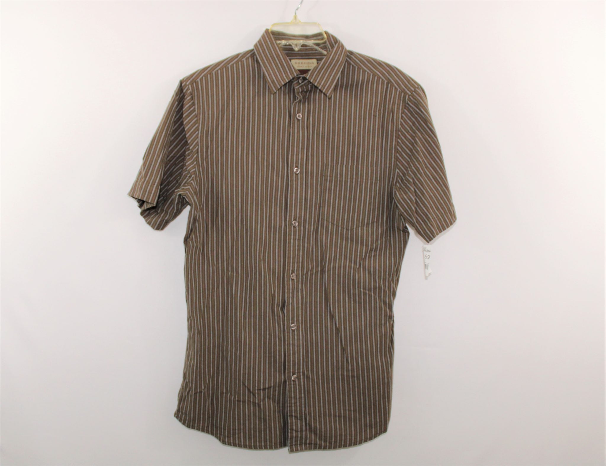 Sonoma Brown Striped Shirt | S