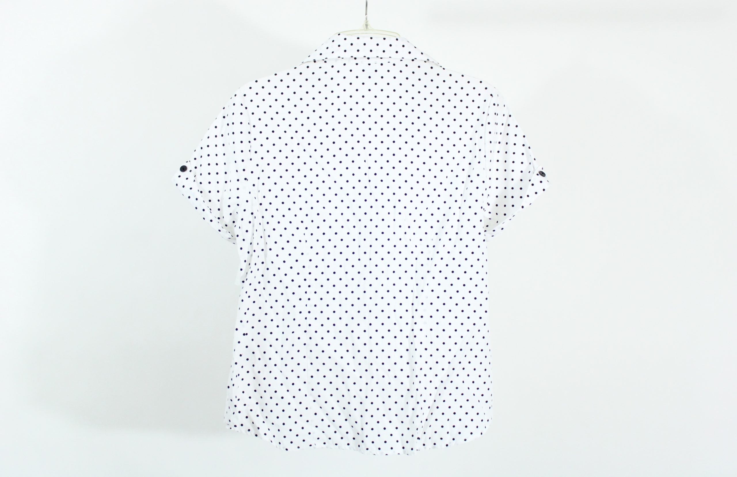 DressBarn White Polka Dot Shirt | Size M