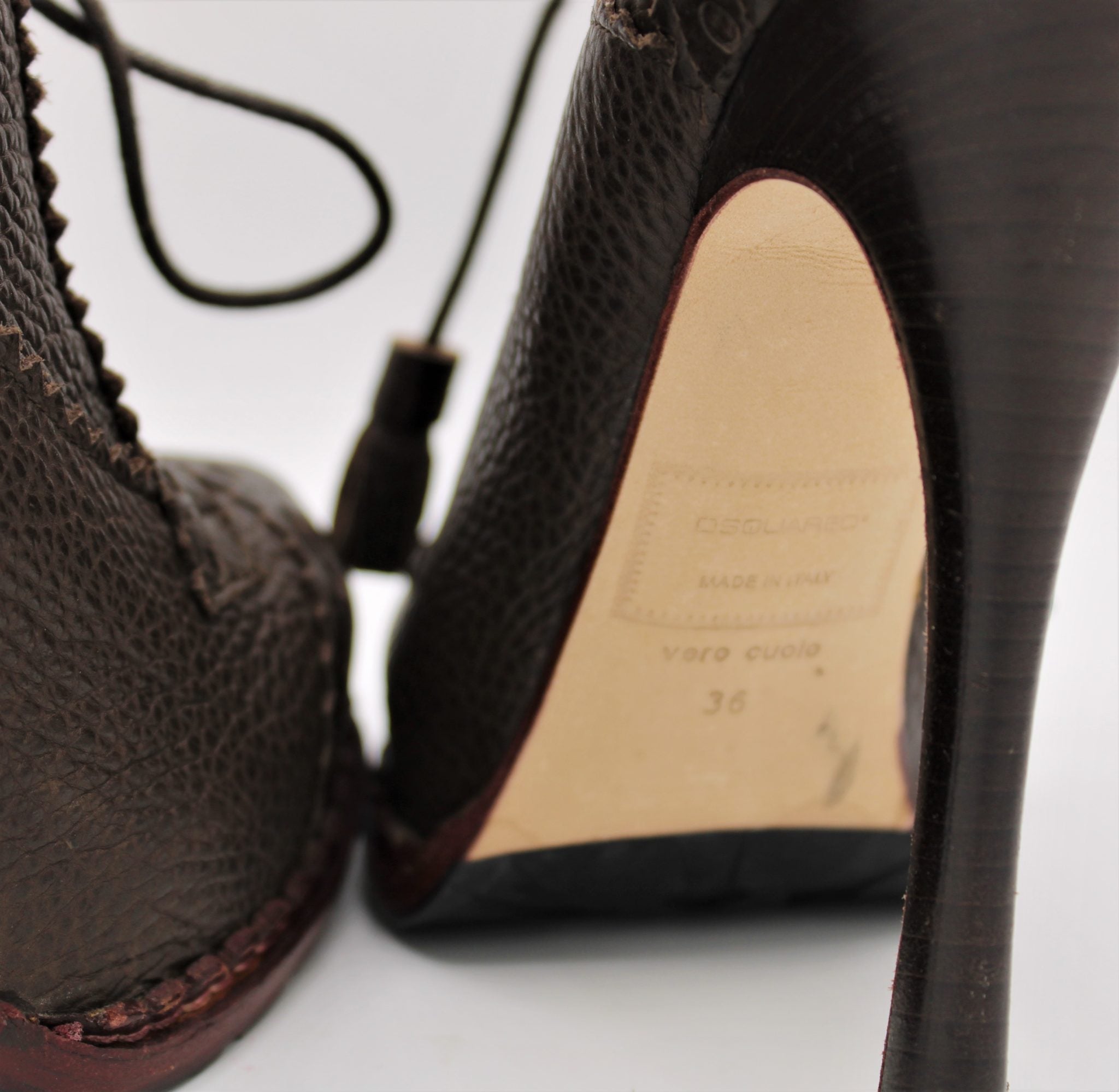 DSQUARED2 Vero Cuoio Heels | Size 36