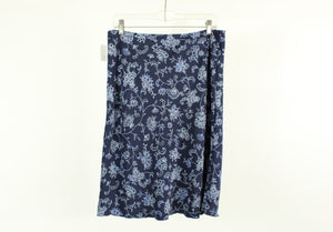 Express Blue Floral Skirt | Size 9/10