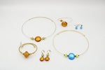 Glass Beaded Necklace, Bracelet, & Earring Set