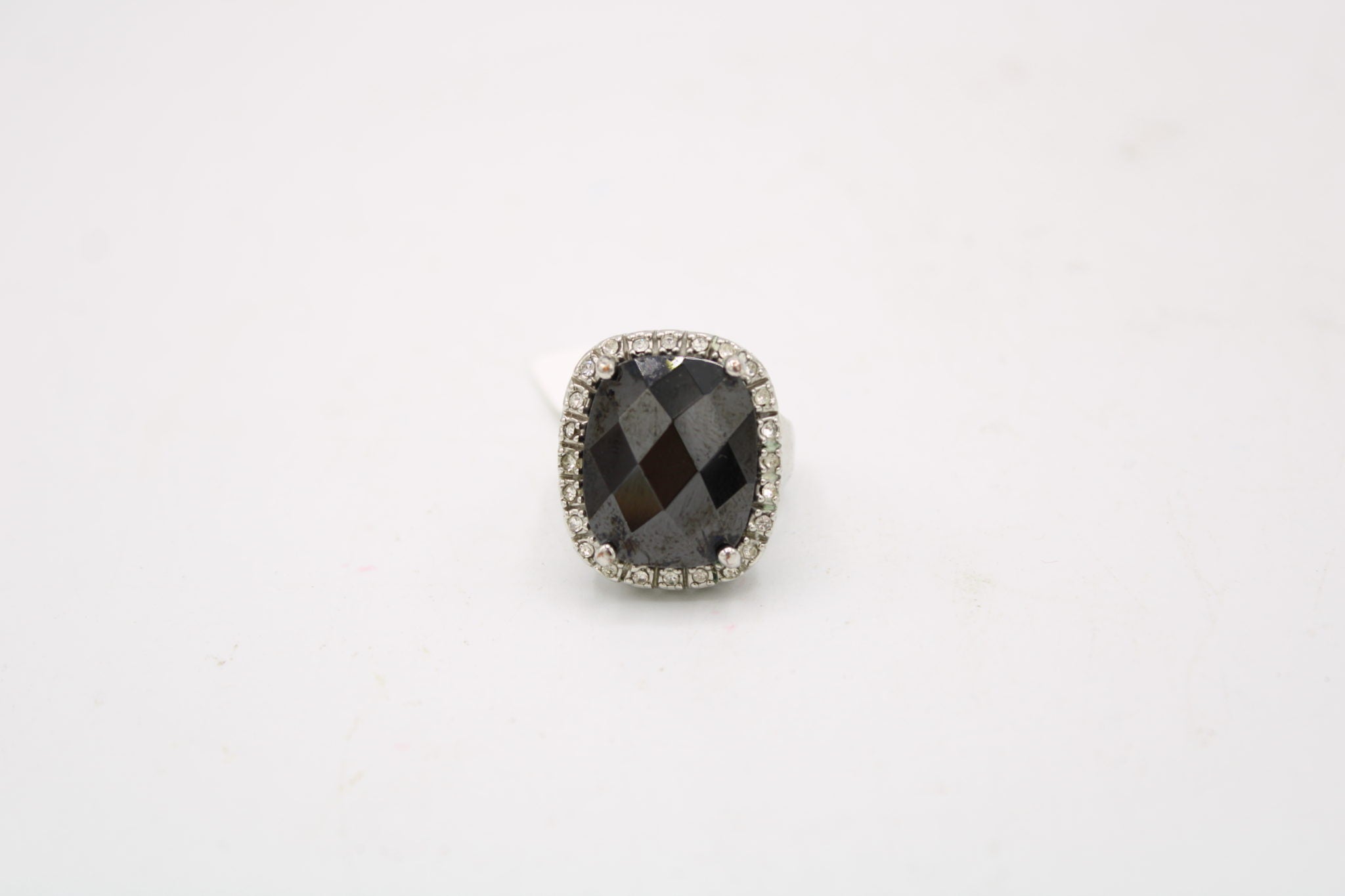 Black Square Stone Ring | Size 7