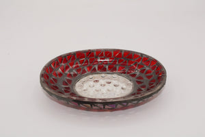 Red Stained Glass Dish