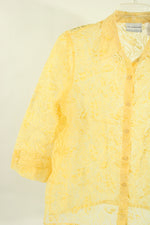 Alfred Dunner Yellow See-through Top | Size 14 Petite