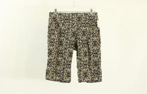 Lula-B Brown Pattern Long Shorts | Size 4