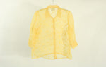Alfred Dunner Yellow See-through Top | Size 14 Petite