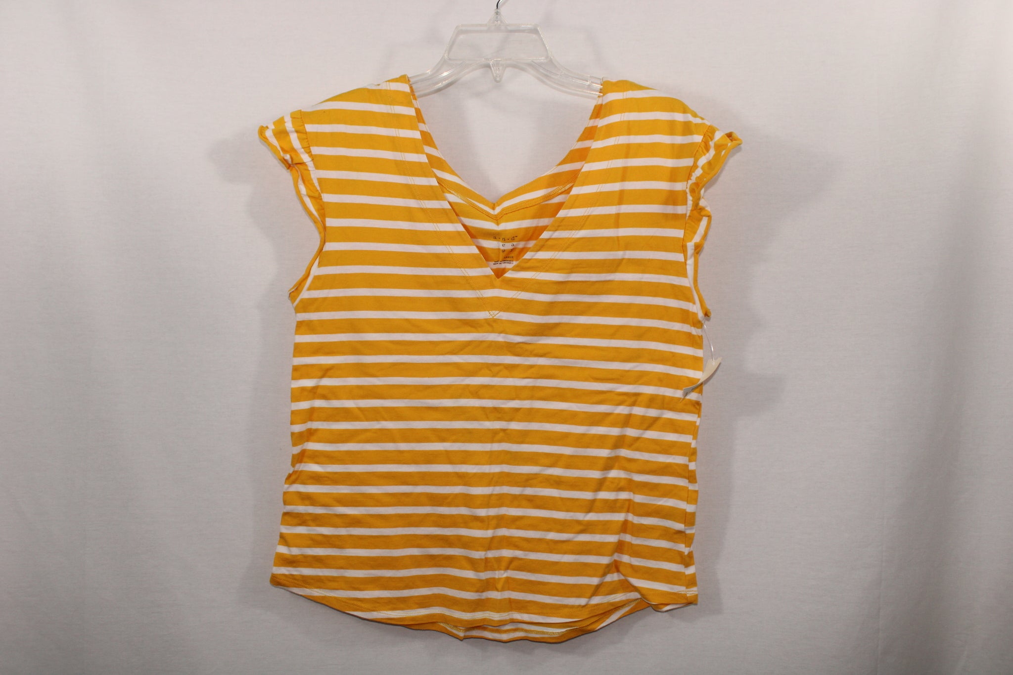 A New Day Yellow Striped Top | L