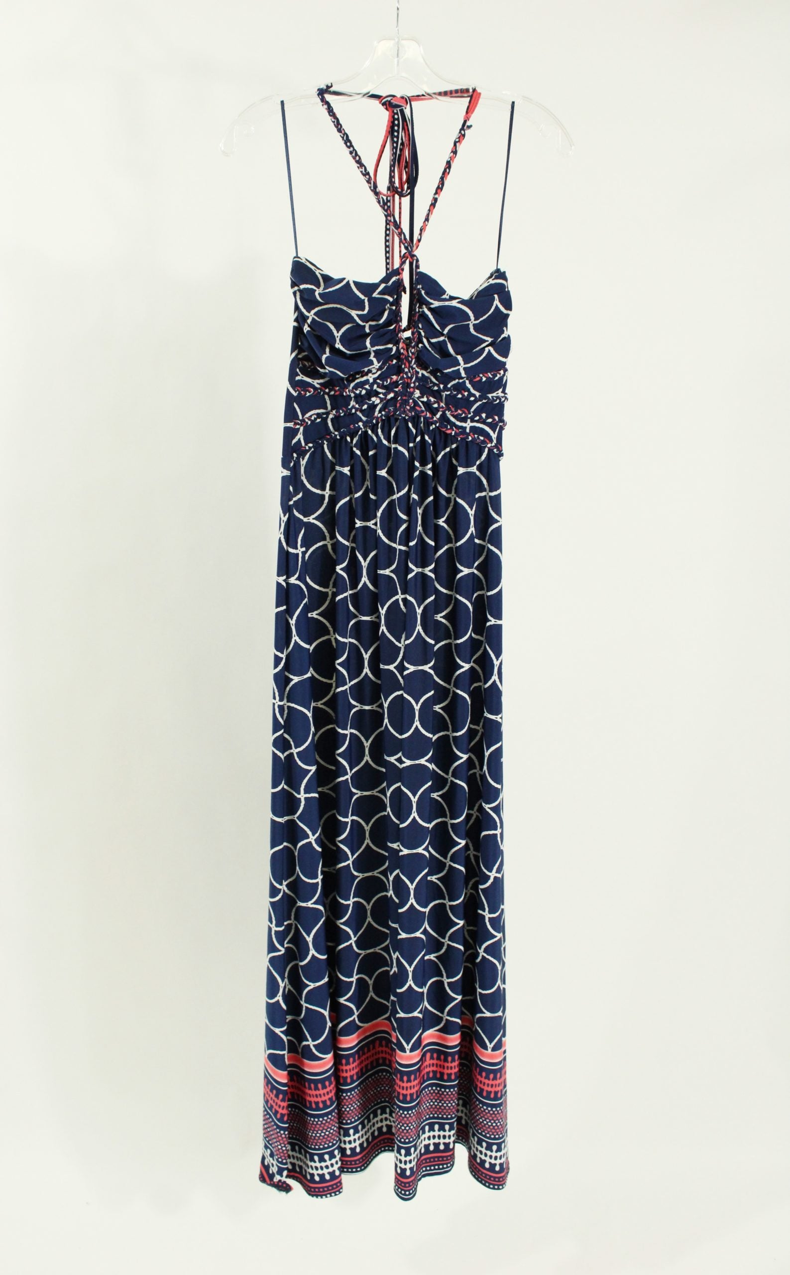 Saint Tropez West Blue Maxi Patterned Dress | Size S