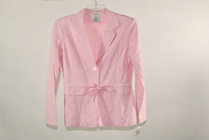 George Stretch Pink Linen Jacket | Size 6