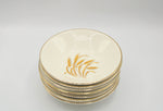 Golden Wheat Homer Laughlin 22K Gold Oven Proof Made In USA Dessert Bowls Set Of 7