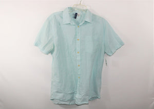 Divided Blue Button Up | L