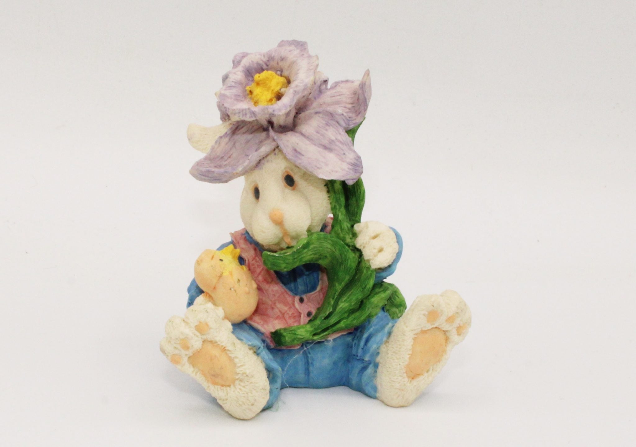 Bunny and Flowers Figurine