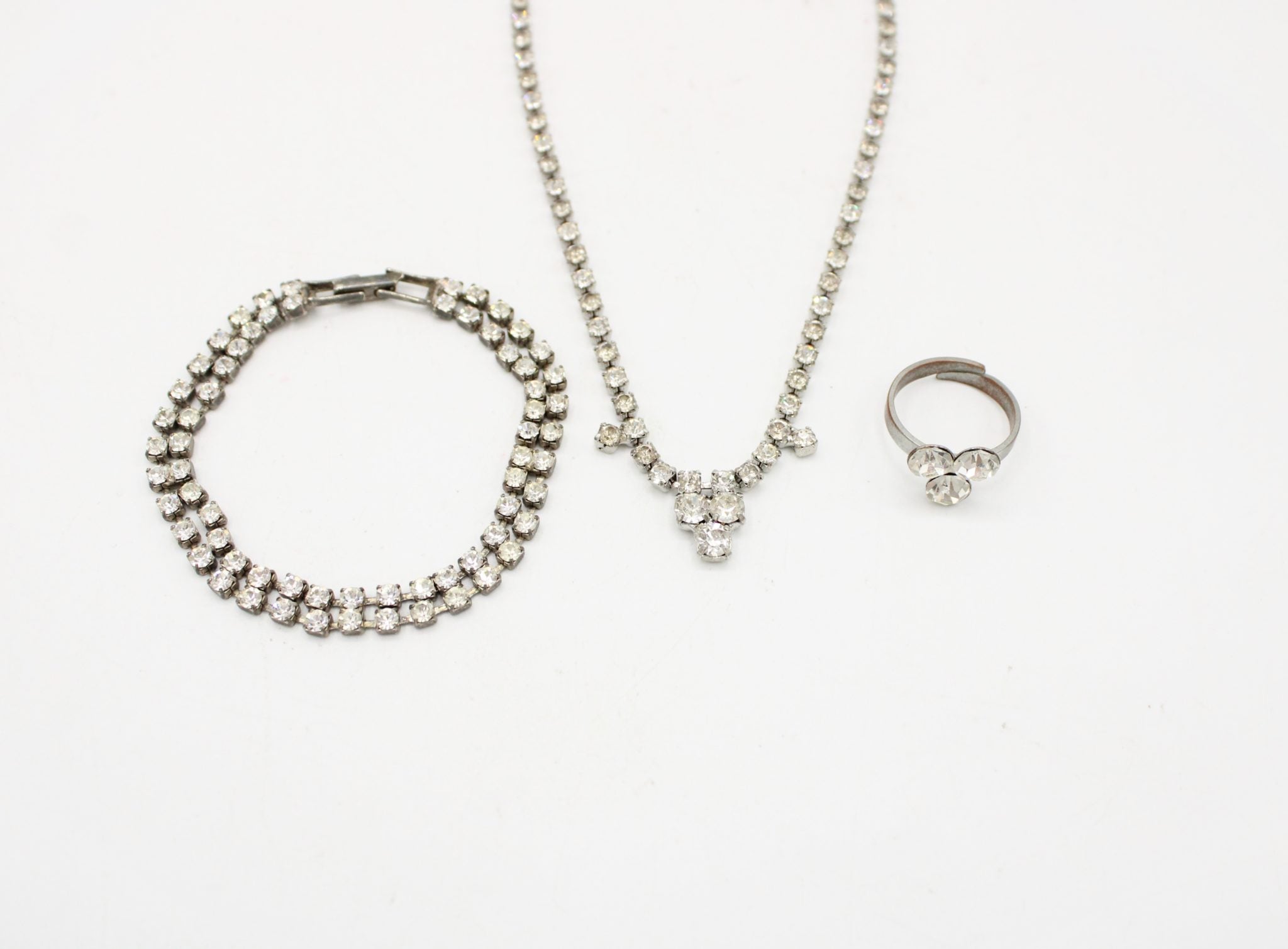 Vintage Rhinestone Costume Jewelry Set