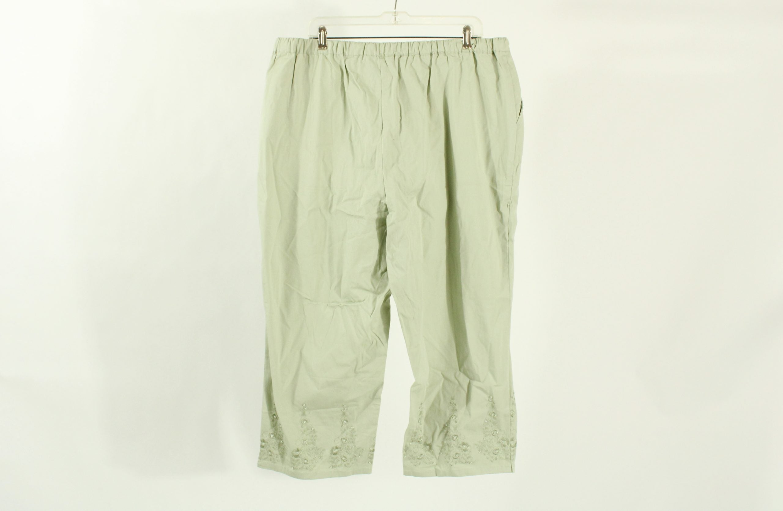 Denim & Co. Sage Green Summer Pants | Size 1X