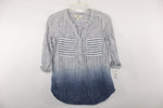 Vintage America Blue Striped Ombre Top | S