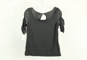 American Eagle Outfitters Gray Lace Top | Size S
