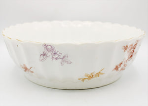 Vintage Floral Scalloped Edge Serving Bowl