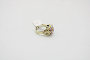 Pink Stone Adjustable Costume Jewelry Ring