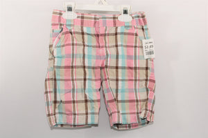 Osh Kosh Pink & Brown Plaid Shorts | Size 6