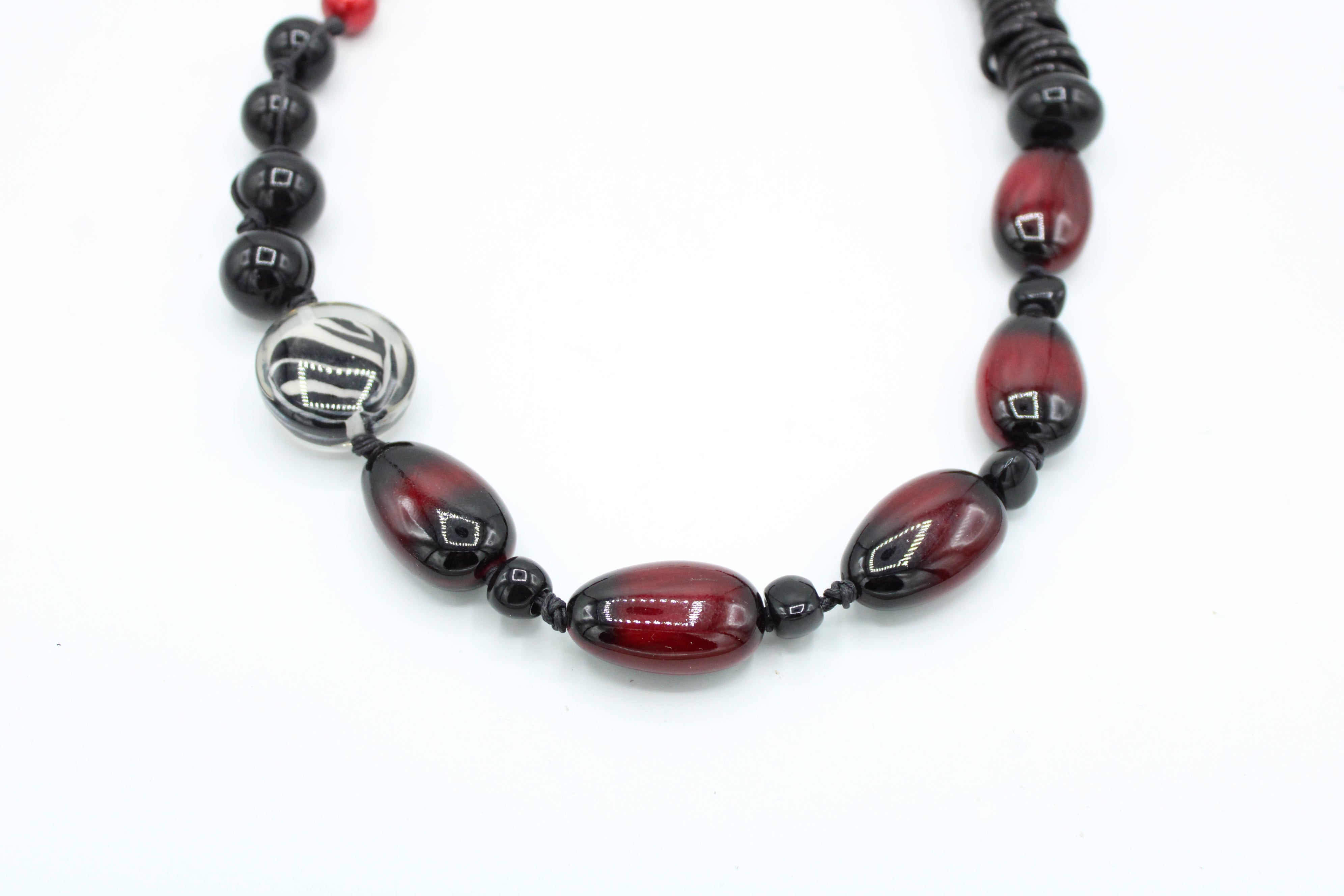 NEW Chico's Red & Black Necklace