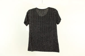 Notations Black Silver Flecked Shirt | Size S