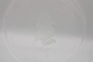 Small Glass Plate with Christmas 1980 Etching