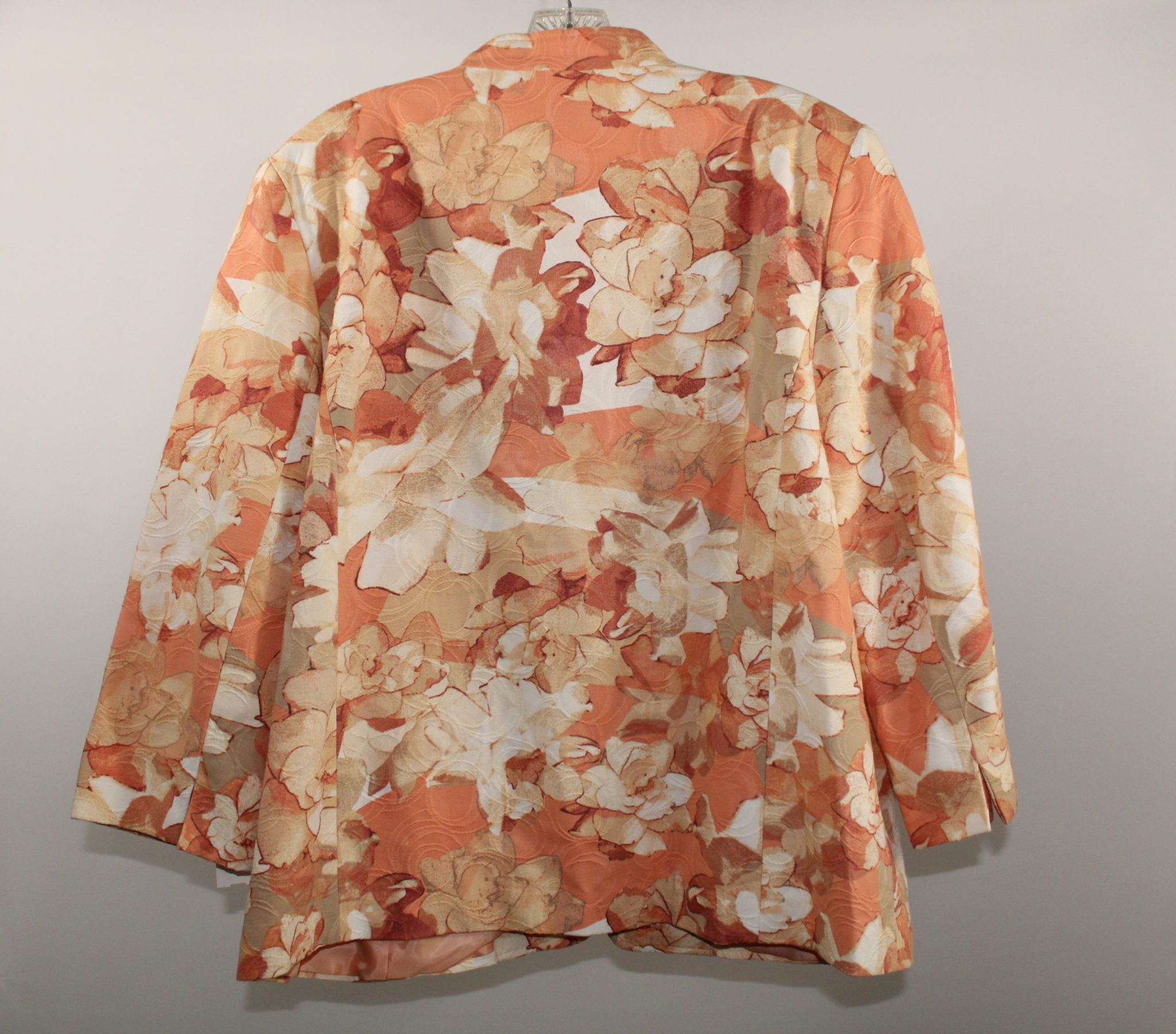 Alfred Dunner Peach Floral Jacket | 2XL