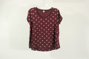 Old Navy Maroon Patterned Top | Size M