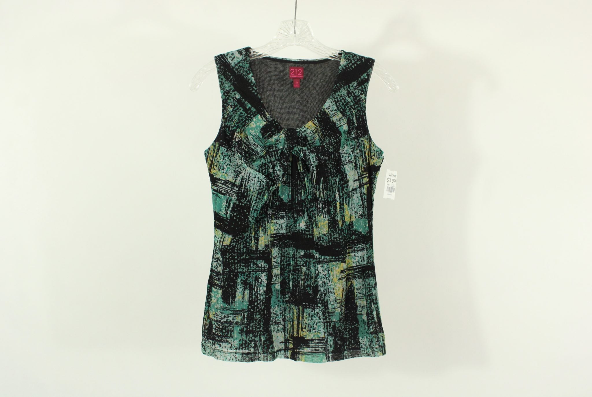 212 Collection Green & Black Top | Size XS