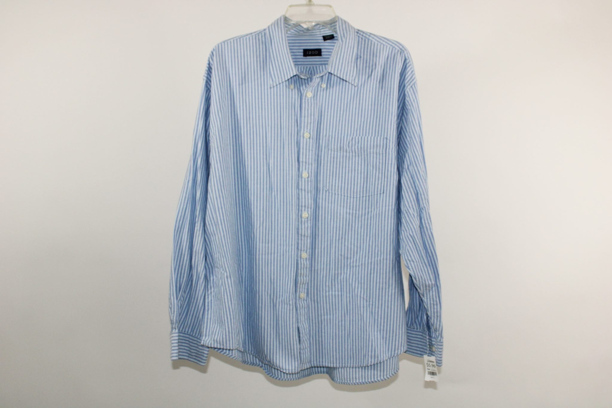 IZOD Blue Striped Shirt | XXL