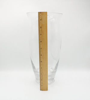 Large Heavy Glass Vase| 12" Tall