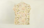 Gloria Vanderbilt Pastel Floral Polo Style Shirt | Size Petite L