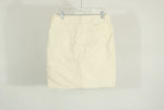 Chaps Cream Denim Skirt | Size 10