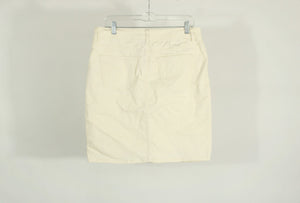 Chaps Cream Denim Skirt | Size 10