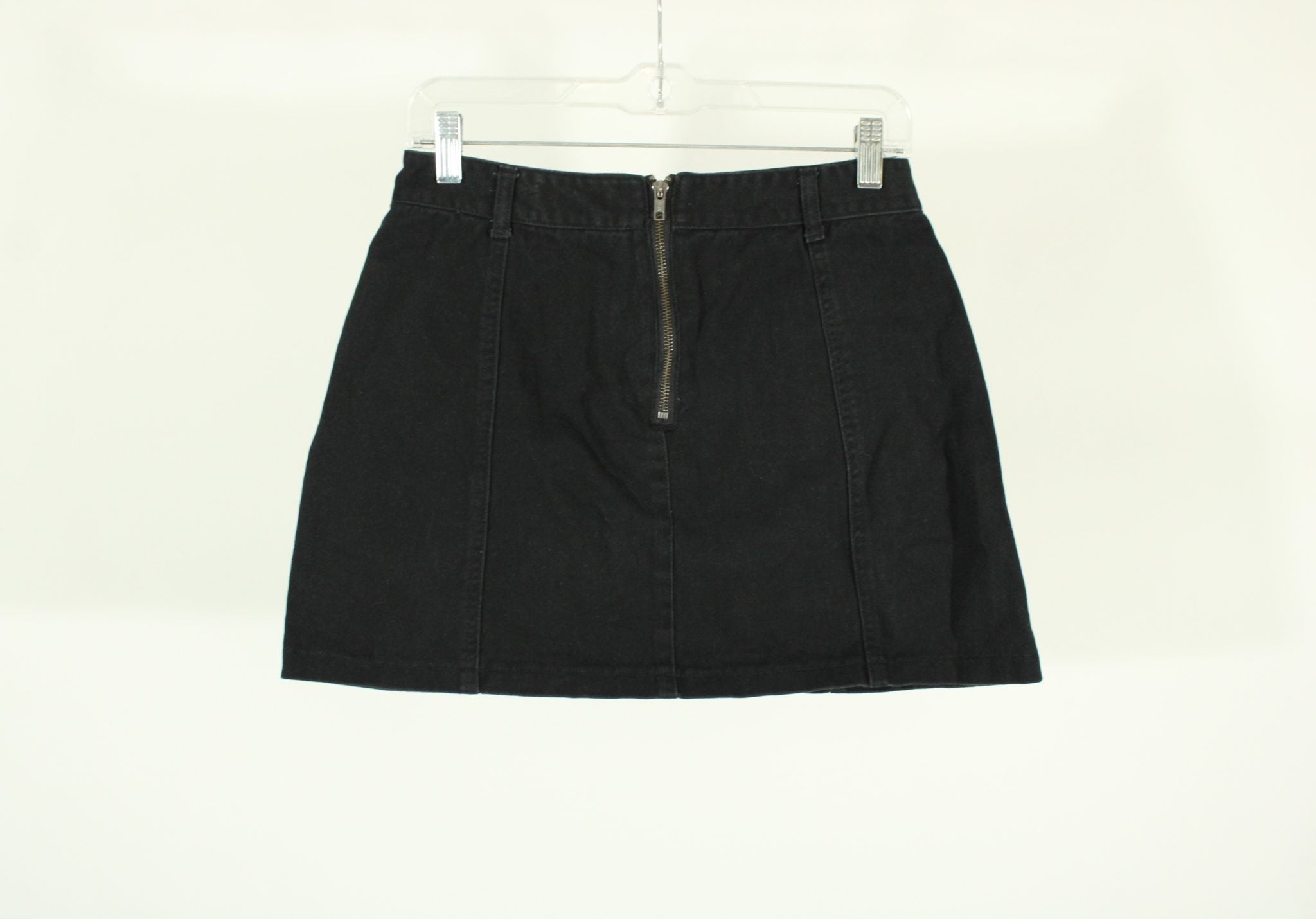 Forever 21 Los Angeles Black Lace Up Denim Skirt | Size 29 (8)