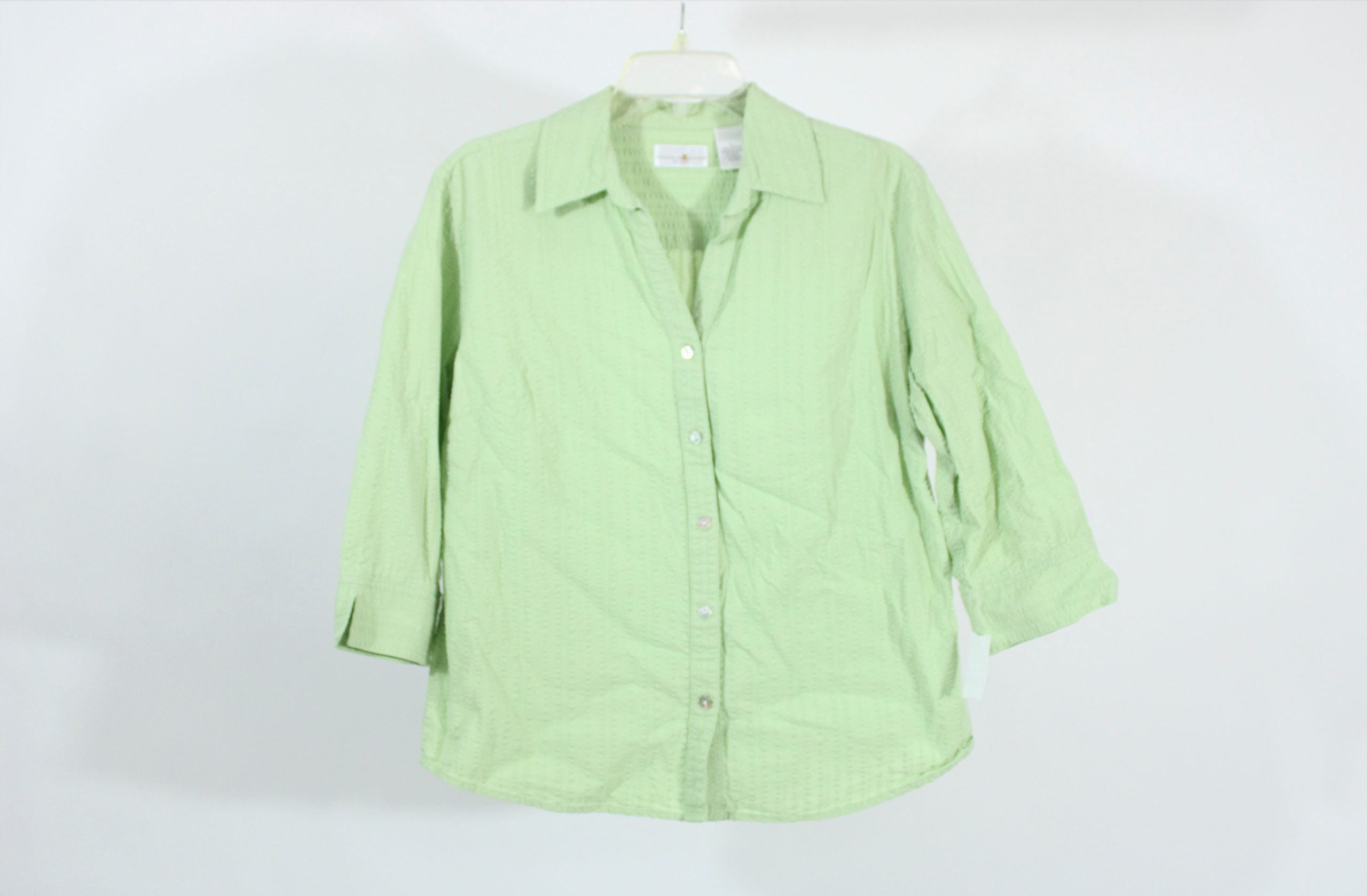 Preswick & Moore Green Textured Button Down Shirt | Size L