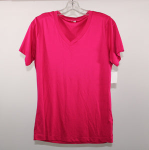 Pink V-Neck Shirt | L