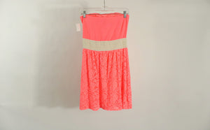 NEW Rue 21 Neon Pink Lace Bandeau Dress | Size M