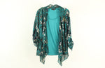 Sara Michelle Teal Paisley Top | Size S