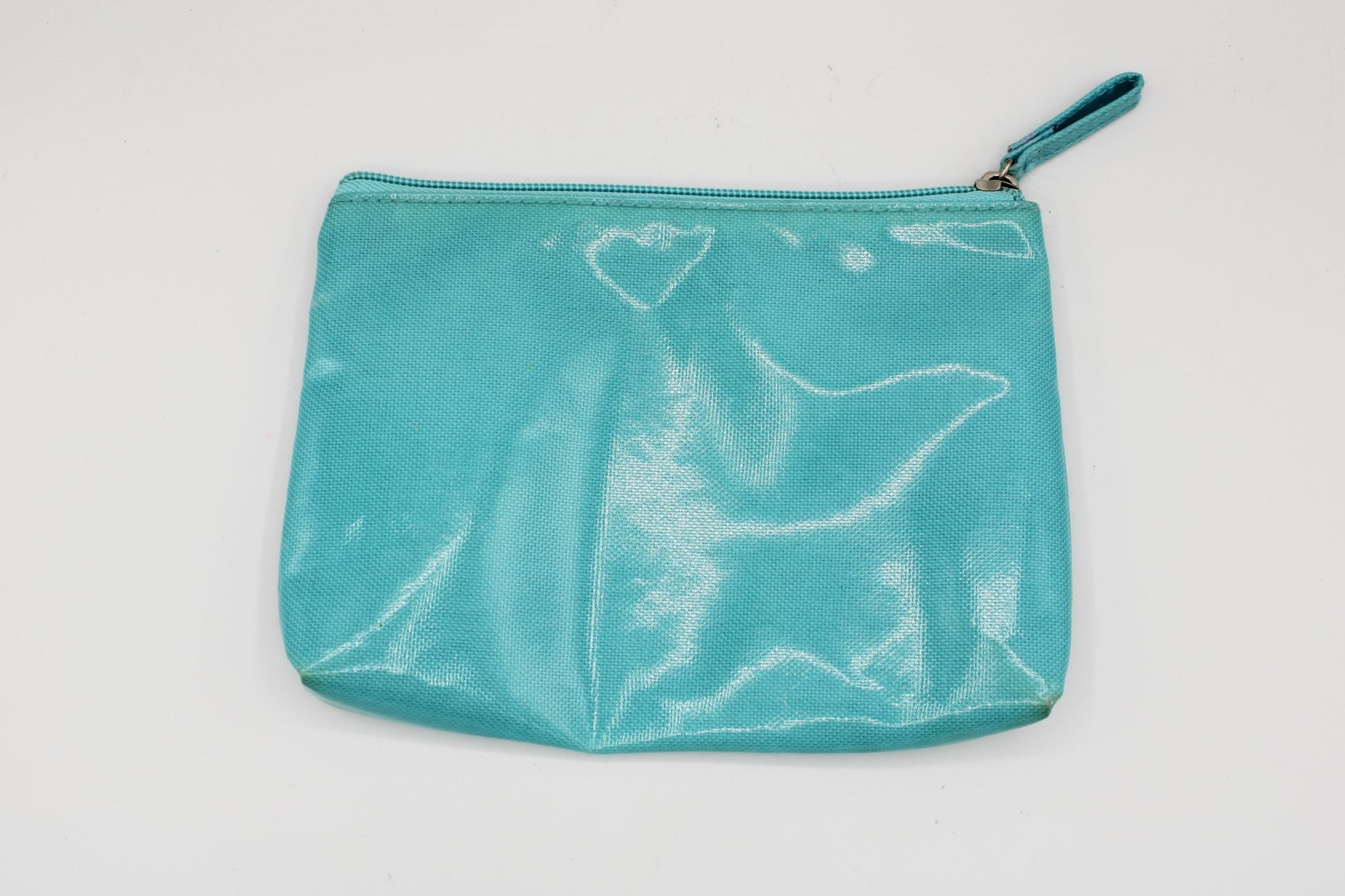 Blue Shiny Cosmetic Bag