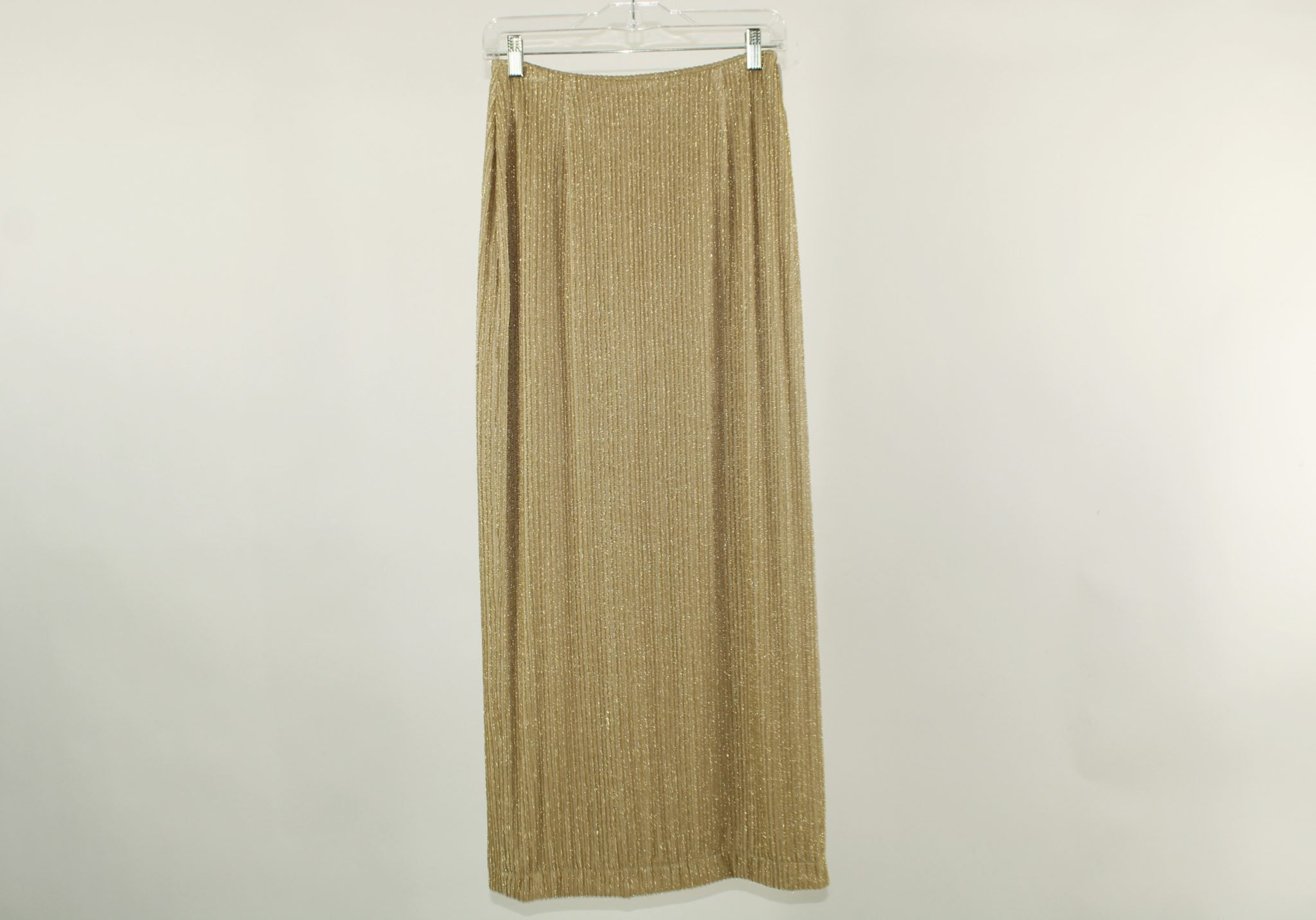 Cache Long Gold Striped Skirt | Size 6