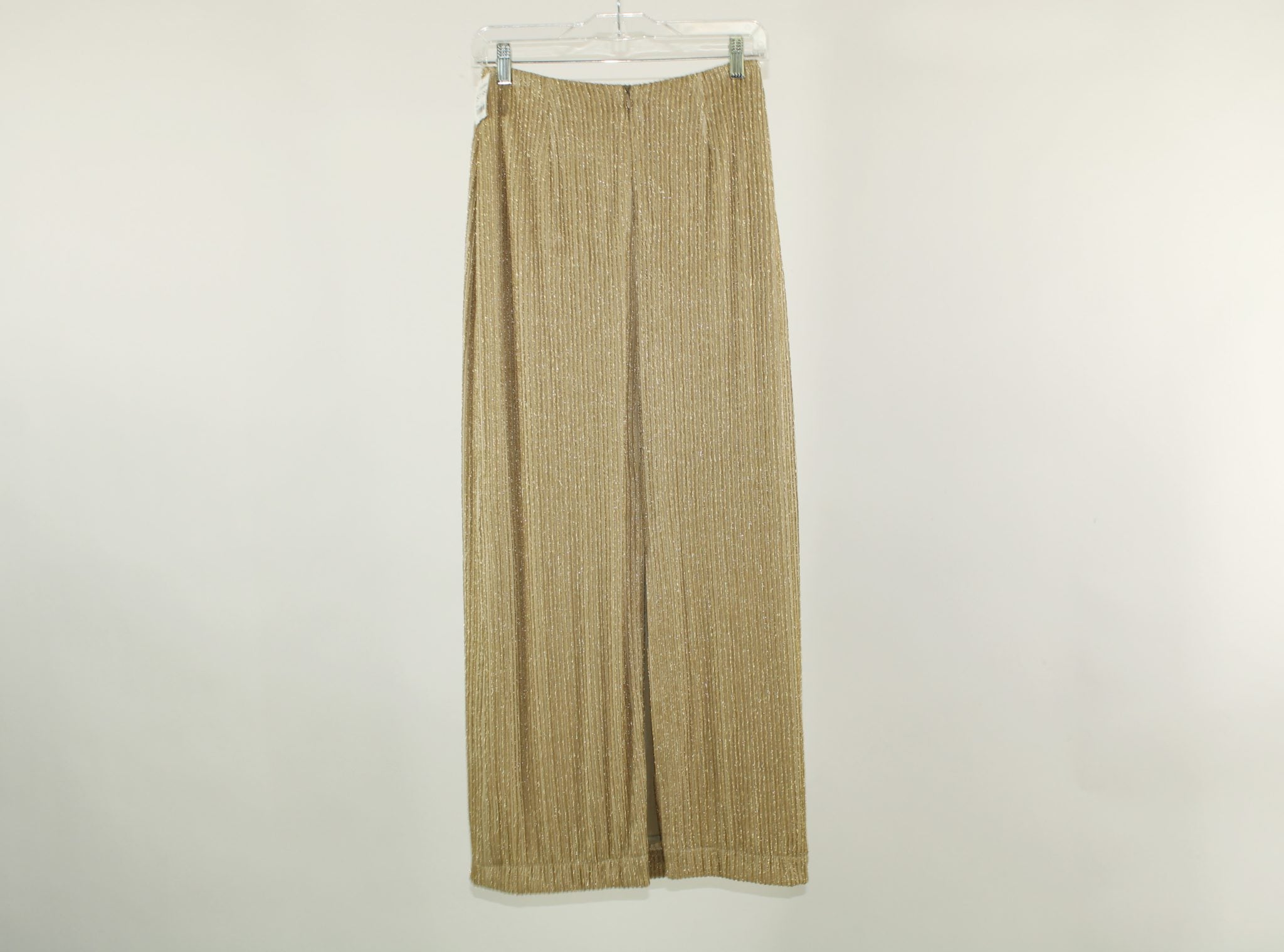 Cache Long Gold Striped Skirt | Size 6