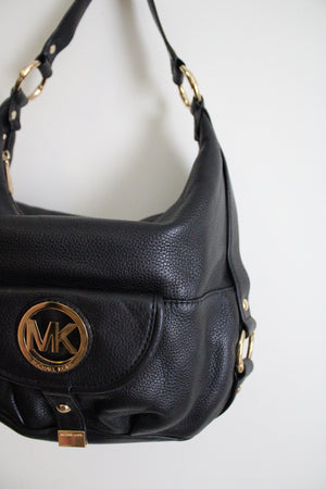 Authentic Michael Kors Small Ava Pink purse  Black leather purse, Leather  purses, Michael kors handbags black