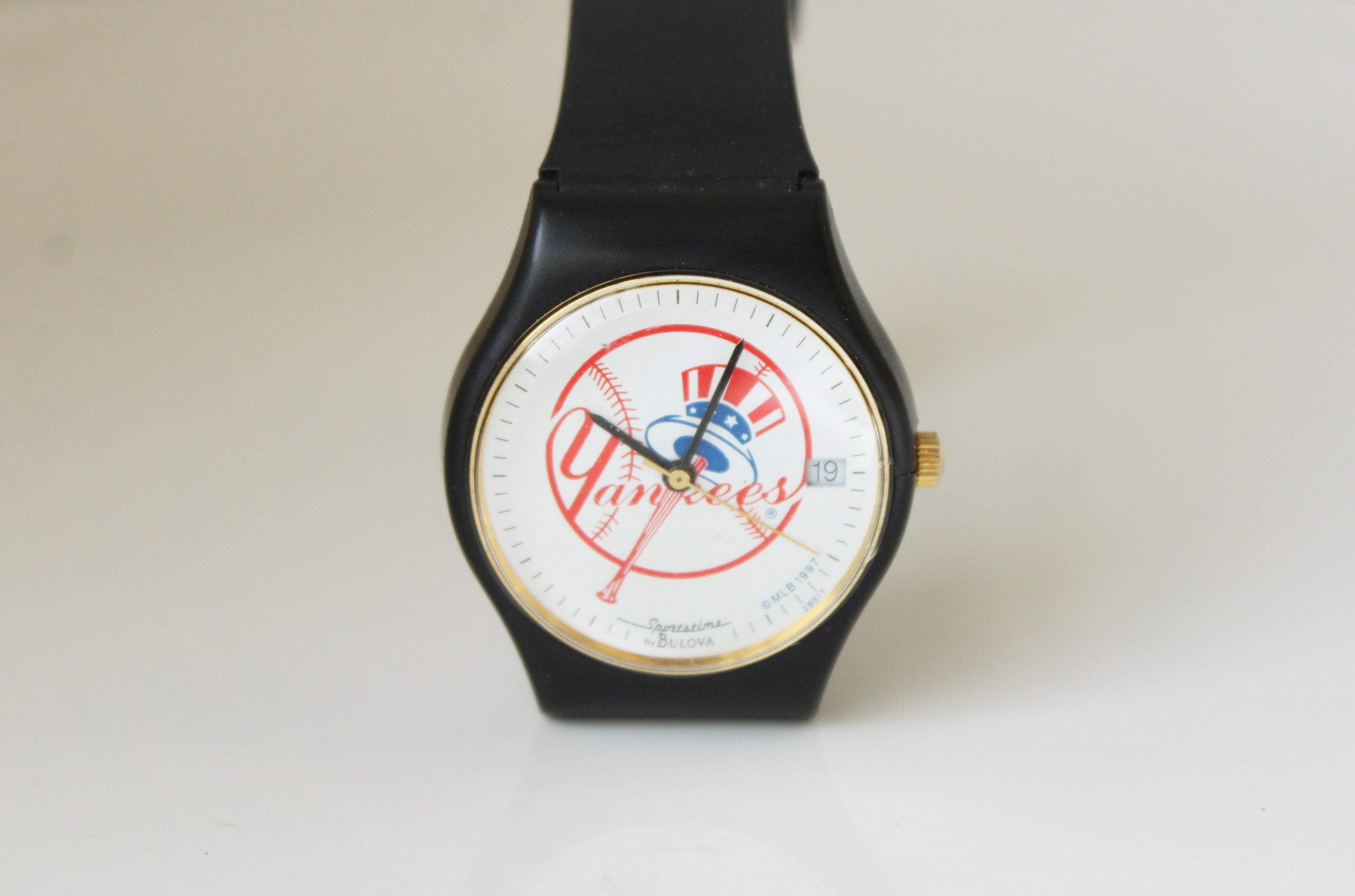 Sportstime By Bulova New York Yankees Baseball Watch