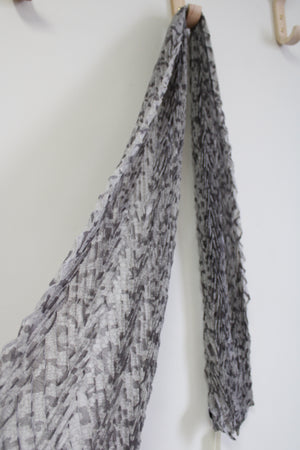 NEW Talbots Gray Snakeskin Soft Wool Scarf