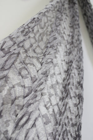 NEW Talbots Gray Snakeskin Soft Wool Scarf