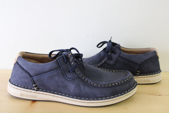 Birkenstock PASADENA Blue Suede Lace Up Shoes | Ladies 10 Mens 8