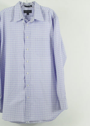 Paul Fredrick Purple Plaid Shirt | 17-35