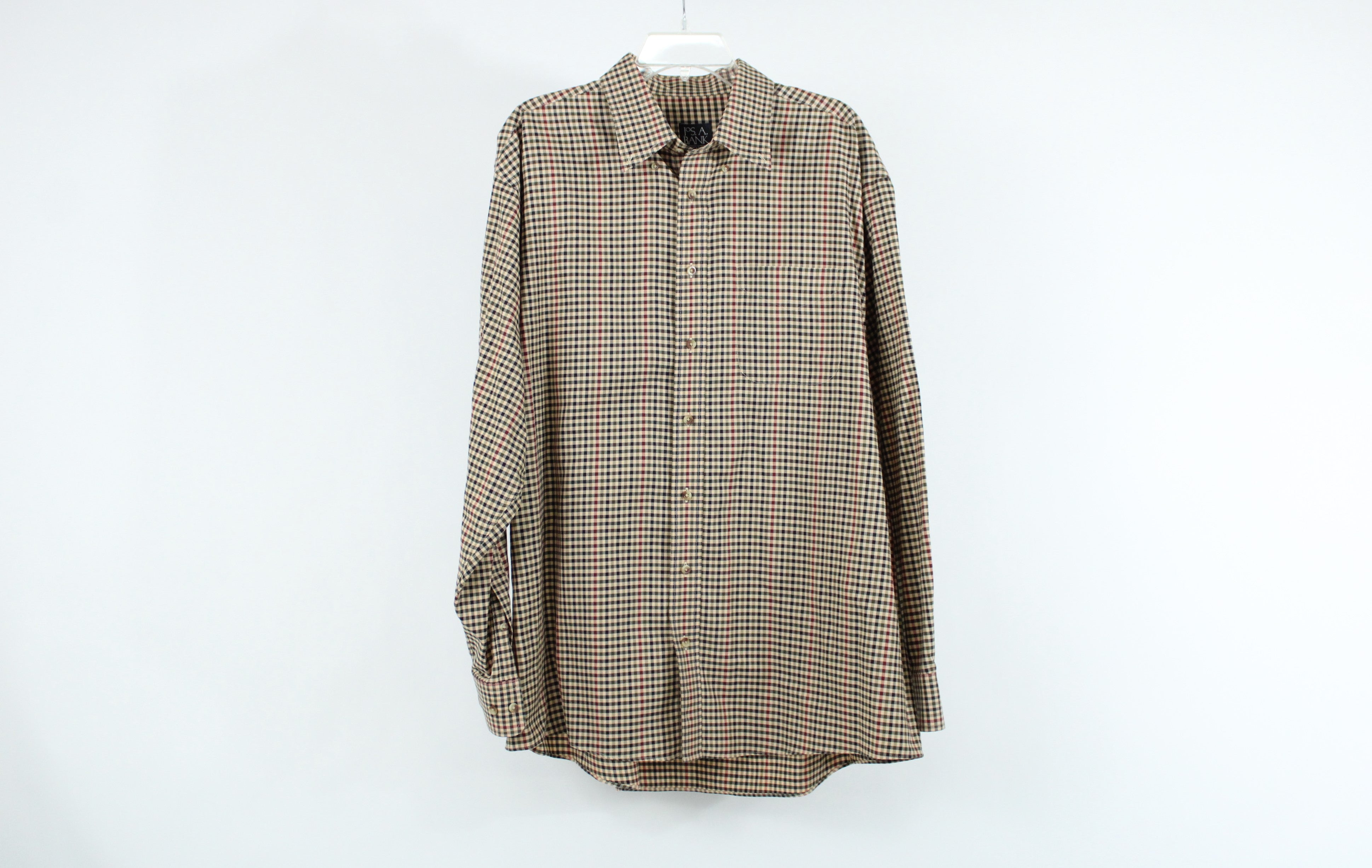Jos. A. Bank Traveler's Collection Plaid Shirt | XL