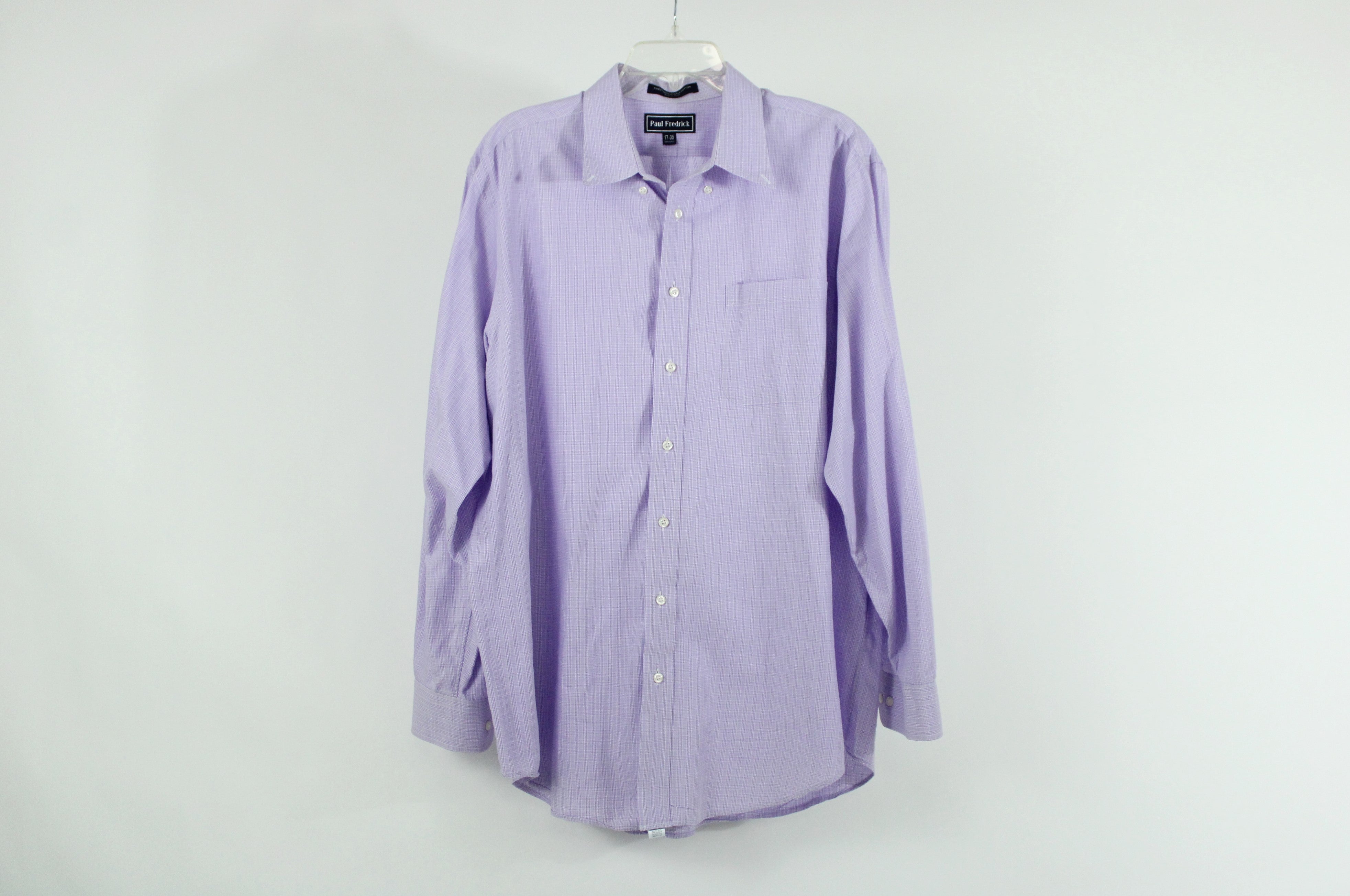 Paul Fredrick Purple Plaid Shirt | 17-35